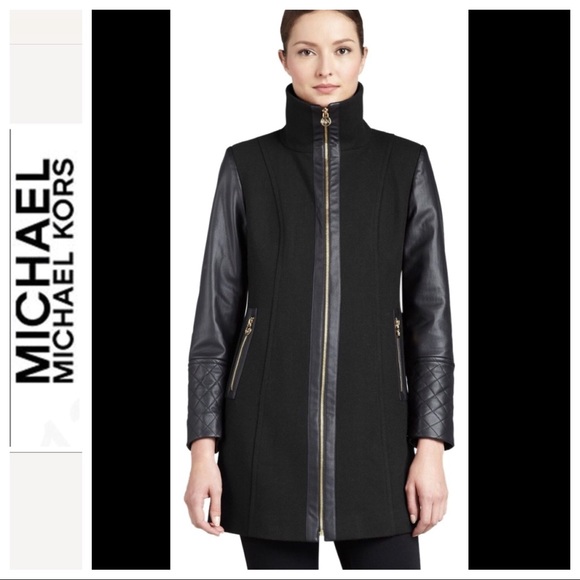MICHAEL Michael Kors Jackets & Blazers - MICHAEL MICHAEL KORS BLACK WOOL COAT SIZE 14